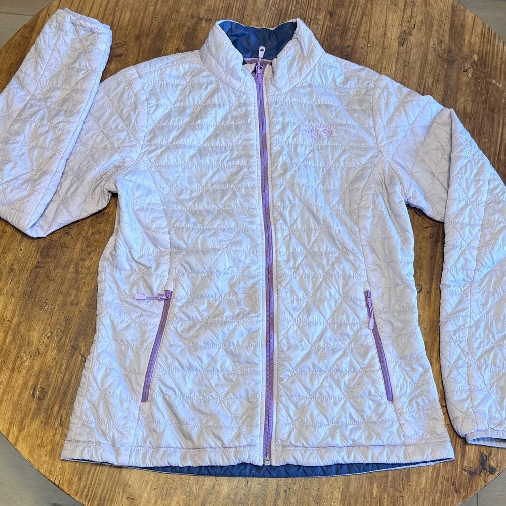 Mountain Hardwear Lavender Quilted Jacket with Purple Stitching
